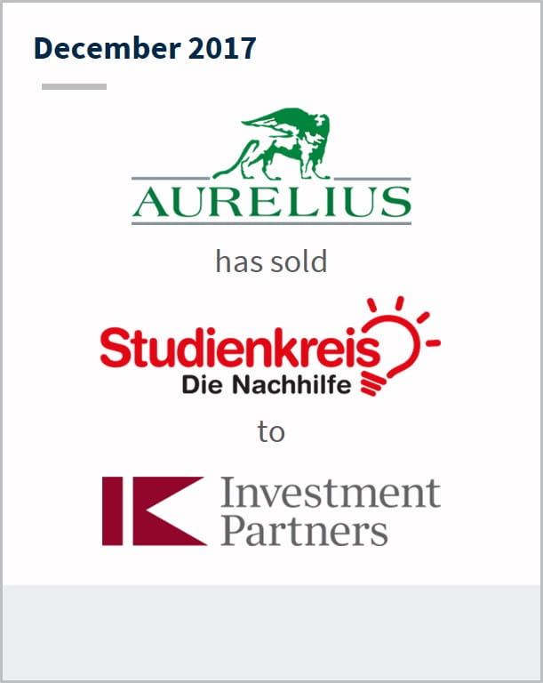 December 2017 Aurelius has sold Studienkreis to Investment Partners